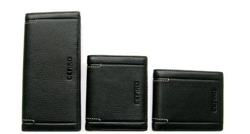 Plain Black Leather Wallet Size: Various Sizes Available