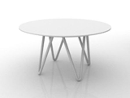 White Zig Zag Dining Table