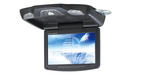 Black 11" Flip Down Car Monitor Tv/Dvd