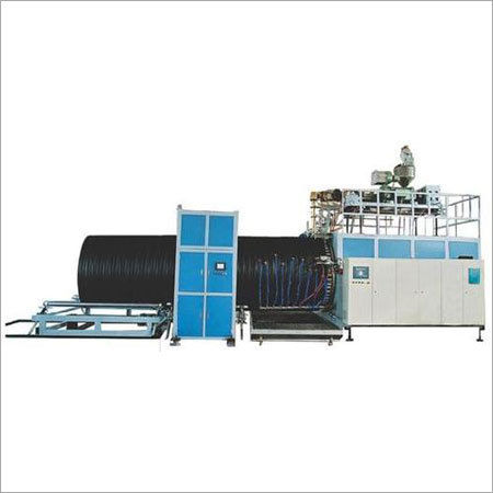 Blue Hdpe Large Diameter Hollow Wall Winding Pipe Extrusion Line