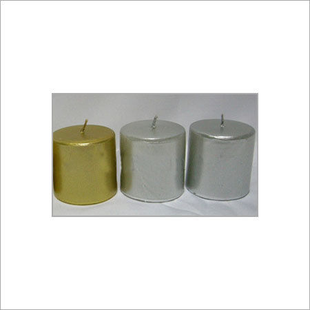 Polishing Pillar Type Metallic Candle