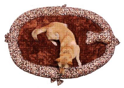 Brown Pp Cotton Dog Bed