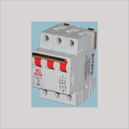 White Triple Pole Miniature Circuit Breaker