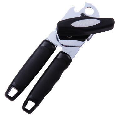 Black Can Opener With Plastic Knob