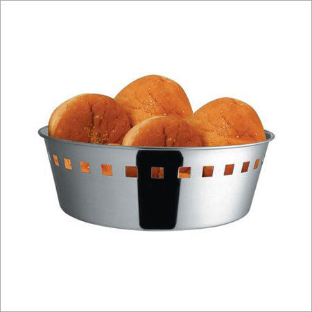 Silver Stainless Steel Bread Basket