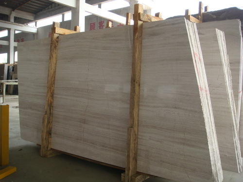 Wooden Grey Marble Slab - 17mm to 20mm Thickness, 2.5m x 1.5m Size , Very High Strength Quality