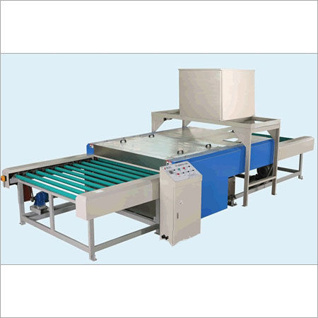 White And Blue Glass Washing Machinery With Air Blade