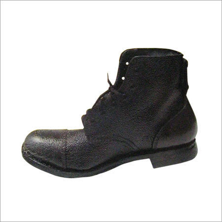 Black Genuine Leather Security Boot