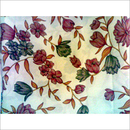 Flower Printed Silk Fabric