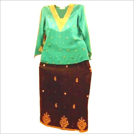 Zari Work Kurti & Skirt