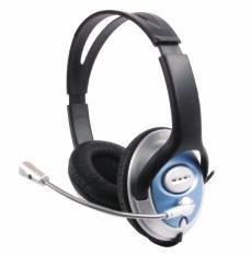 Black And Grey Computer Headphone With Microphone