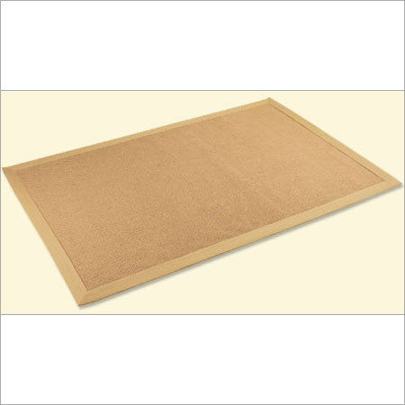 Plain Fabric Bordered Rug