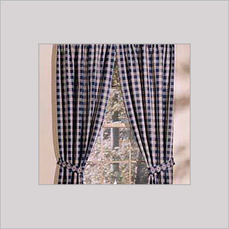 Living Room Curtain - Timeless Cotton Blend, Wide Check Pattern for Contemporary Elegance