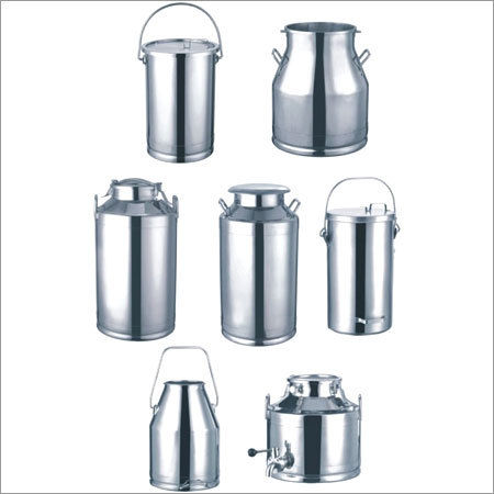 Silver Stainless Steel Milk Storage Can