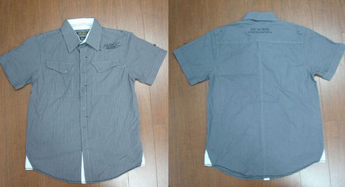 Grey Mens Short Sleeves Shirts