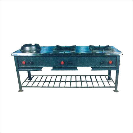 Stainless Steel Gas Range Three Burner