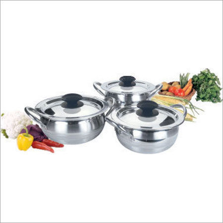 Metal Stainless Steel Plain Handi Set