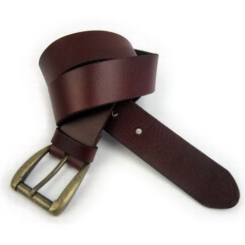 Dark Brown Leather Belt Gender: Unisex