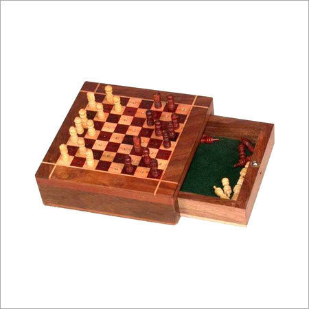 Pegged Square Chess Box/Set with Push Drawer