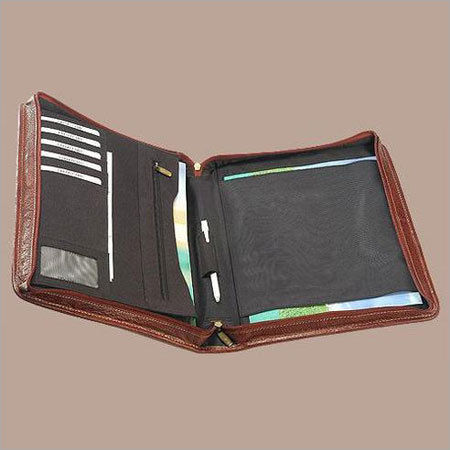 Professional Brown Leather Organizer Size: Vary