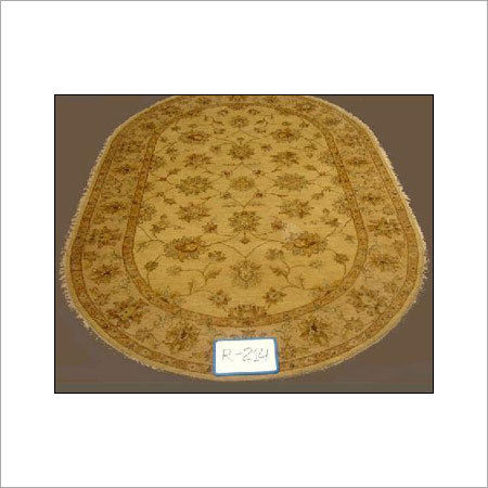 Handloom Oval Shape Carpets Design: Modern