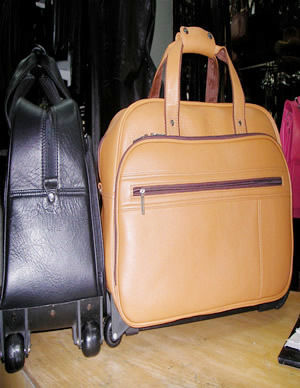 Black Leather Traveling Bag