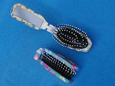 Various Foldable Hair Brush With Mirror