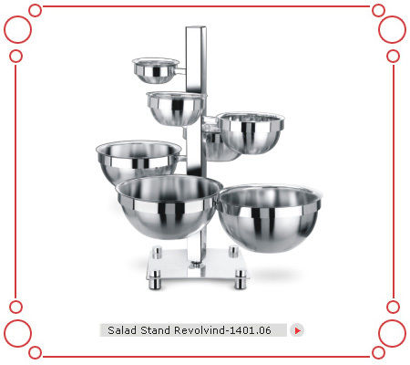 Stainless Steel Display Stands - Food Grade Chrome Plated Design | Elegant Presentation for Salads