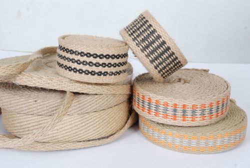 Eco Friendly Multicolour Jute Webbing