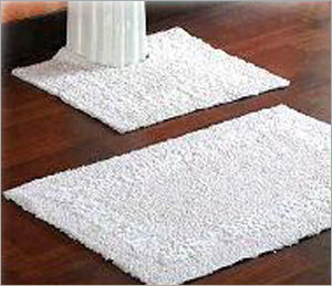 Rectangular White Bath Mats