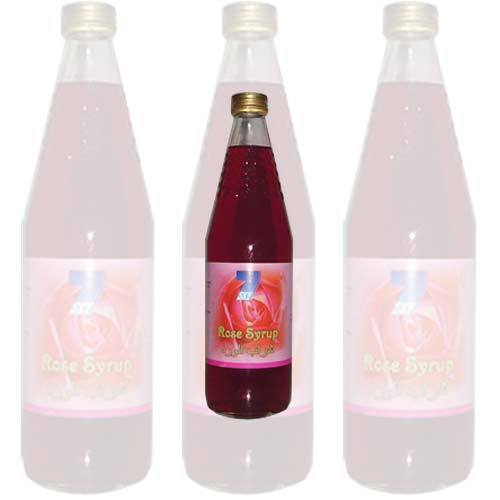 Rose Syrup - 12 x 725ml Glass Bottles | Non-Toxic, Freshly Made, Ideal for Summer Refreshments