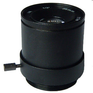 Black 25Mm F1.6 Monofocal Fixed Iris Cs Ir Day/Night Cctv Lens