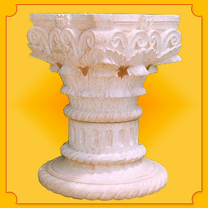 Figurine Handmade White Stone Table Stand