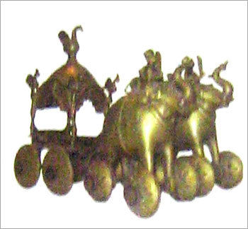 HANDCRAFTED ANTIQUE RATH WITH ELEPHANTS