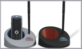 Plastic Molded Pen Stand - Mobile Holder Design, Custom Logo Printing Available