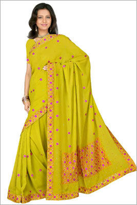 Womens Designer Embroidered Saree