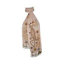 Embroidered Scarves - Silk & Net Fabric, Customizable Sizes & Vibrant Colors | Elegant Patterns for Casual & Formal Wear