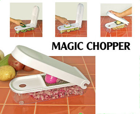 White Kitchenware Manual Vegetable Magic Chopper