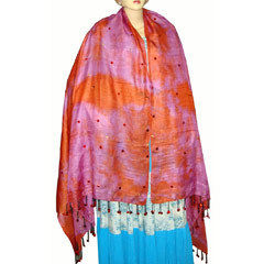 As Per Demand Multicolour Beaded Silk Stole