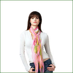 Printed Scarves - Silk and Net Blend Material | Customizable Sizes, Vibrant Colors and Patterns for Casual or Formal Wear