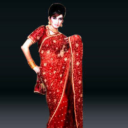 Womens Designer Cotton Saree - Color: As Per Demand