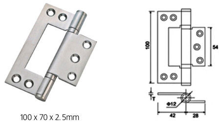 Stainless Steel Ball Bearing Flush Hinges