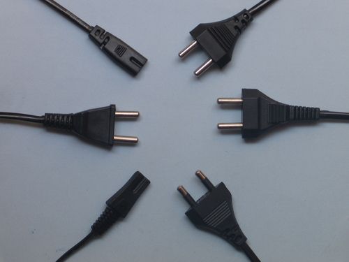 Black Electronic 2 Pin Power Cord