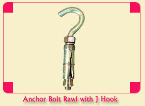 Anchor Bolt Rawl With J Hook Use: Fitting/Fixing