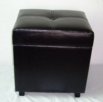 Faux Leather Living Room Ottoman No Assembly Required