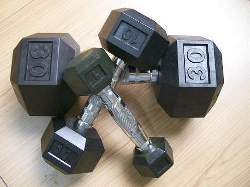 Hex Rubber Dumbbell