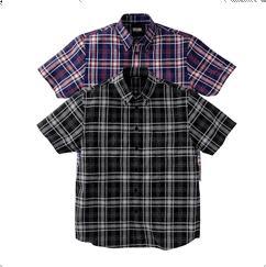 Plaid Pattern Half Sleeve Shirts