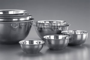 Silver Stainless Steel Footed Bowl