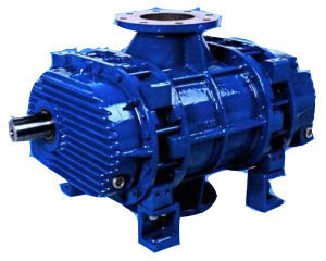 Glossy Blue Industrial Air Blower with Paint Coated Surface