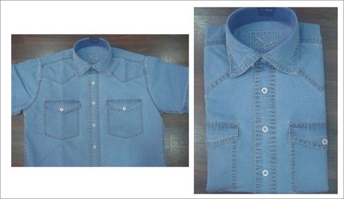 Mens Denim Cargo Shirt Age Group: Adult